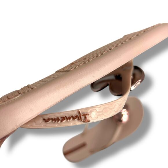 NEW Ipanema Wave Heart Flip Flop Sandals Size 8 Pink Rose Gold Flip Flops - Picture 3 of 13